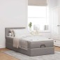 vidaXL Pouf Letto con Materasso Tortora 90x200 cm in Tessuto vidaXL Pouf Letto con Materasso Tortora 90x200 cm in Tessuto