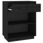 Mobile Consolle Nero 60x34x75 cm in Legno Massello di Pino Mobile Consolle Nero 60x34x75 cm in Legno Massello di Pino