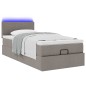vidaXL Pouf Letto con Materasso Tortora 90x200 cm in Tessuto vidaXL Pouf Letto con Materasso Tortora 90x200 cm in Tessuto