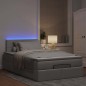 vidaXL Struttura Letto Pouf con Materasso Tortora 120x190 cm Tessuto vidaXL Struttura Letto Pouf con Materasso Tortora 120x190 cm Tessuto