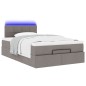 vidaXL Struttura Letto Pouf con Materasso Tortora 120x190 cm Tessuto vidaXL Struttura Letto Pouf con Materasso Tortora 120x190 cm Tessuto