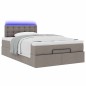 vidaXL Struttura Letto Pouf con Materasso Tortora 120x190 cm Tessuto vidaXL Struttura Letto Pouf con Materasso Tortora 120x190 cm Tessuto