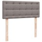 vidaXL Struttura Letto Pouf con Materasso Tortora 120x190 cm Tessuto vidaXL Struttura Letto Pouf con Materasso Tortora 120x190 cm Tessuto