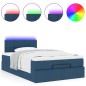 vidaXL Struttura Letto Pouf con Materasso Blu 120x190 cm in Tessuto vidaXL Struttura Letto Pouf con Materasso Blu 120x190 cm in Tessuto