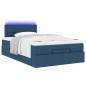 vidaXL Struttura Letto Pouf con Materasso Blu 120x190 cm in Tessuto vidaXL Struttura Letto Pouf con Materasso Blu 120x190 cm in Tessuto