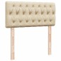 vidaXL Pouf Letto con Materasso Crema 90x200 cm in Tessuto vidaXL Pouf Letto con Materasso Crema 90x200 cm in Tessuto