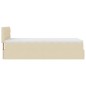 vidaXL Pouf Letto con Materasso Crema 90x200 cm in Tessuto vidaXL Pouf Letto con Materasso Crema 90x200 cm in Tessuto