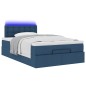 vidaXL Struttura Letto Pouf con Materasso Blu 120x190 cm in Tessuto vidaXL Struttura Letto Pouf con Materasso Blu 120x190 cm in Tessuto