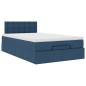 vidaXL Struttura Letto Pouf con Materasso Blu 120x190 cm in Tessuto vidaXL Struttura Letto Pouf con Materasso Blu 120x190 cm in Tessuto