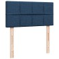vidaXL Pouf Letto con Materasso e LED Blu 90x200 cm in Tessuto
