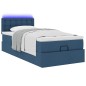 vidaXL Pouf Letto con Materasso e LED Blu 90x200 cm in Tessuto vidaXL Pouf Letto con Materasso e LED Blu 90x200 cm in Tessuto
