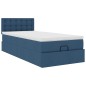 vidaXL Pouf Letto con Materasso e LED Blu 90x200 cm in Tessuto vidaXL Pouf Letto con Materasso e LED Blu 90x200 cm in Tessuto