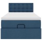 vidaXL Pouf Letto con Materasso e LED Blu 90x200 cm in Tessuto vidaXL Pouf Letto con Materasso e LED Blu 90x200 cm in Tessuto