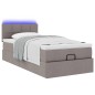 vidaXL Pouf Letto con Materasso Tortora 90x200 cm in Tessuto vidaXL Pouf Letto con Materasso Tortora 90x200 cm in Tessuto