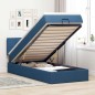 vidaXL Struttura Letto Pouf con Materasso Blu 90x190 cm in Tessuto vidaXL Struttura Letto Pouf con Materasso Blu 90x190 cm in Tessuto