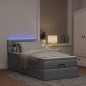 vidaXL Struttura Letto Pouf con Materasso 80x200 cm in Tessuto