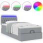 vidaXL Struttura Letto Pouf con Materasso 80x200 cm in Tessuto