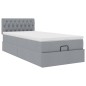 vidaXL Struttura Letto Pouf con Materasso 80x200 cm in Tessuto