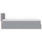 vidaXL Struttura Letto Pouf con Materasso 80x200 cm in Tessuto