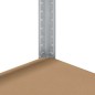 vidaXL Mensole Portaoggetti 5 Strati 2 pz Argento in Acciaio e Legno vidaXL Mensole Portaoggetti 5 Strati 2 pz Argento in Acciaio e Legno