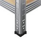 vidaXL Mensole Portaoggetti 5 Strati 2 pz Argento in Acciaio e Legno vidaXL Mensole Portaoggetti 5 Strati 2 pz Argento in Acciaio e Legno