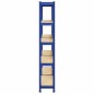 vidaXL Mensole Portaoggetti 5 Strati 2pz Blu Acciaio Legno Multistrato vidaXL Mensole Portaoggetti 5 Strati 2pz Blu Acciaio Legno Multistrato