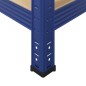 vidaXL Mensole Portaoggetti 5 Strati 2pz Blu Acciaio Legno Multistrato vidaXL Mensole Portaoggetti 5 Strati 2pz Blu Acciaio Legno Multistrato