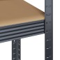 vidaXL Mensole Portaoggetti 5 Strati 3pz Antracite in Acciaio e Legno