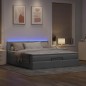 vidaXL Struttura Letto Pouf con Materasso 180x200 cm in Tessuto vidaXL Struttura Letto Pouf con Materasso 180x200 cm in Tessuto
