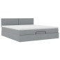 vidaXL Struttura Letto Pouf con Materasso 180x200 cm in Tessuto vidaXL Struttura Letto Pouf con Materasso 180x200 cm in Tessuto