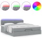 vidaXL Struttura Letto Pouf con Materasso 180x200 cm in Tessuto vidaXL Struttura Letto Pouf con Materasso 180x200 cm in Tessuto