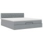 vidaXL Struttura Letto Pouf con Materasso 180x200 cm in Tessuto vidaXL Struttura Letto Pouf con Materasso 180x200 cm in Tessuto
