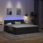 vidaXL Struttura Letto Pouf con Materasso Nero 180x200 cm in Tessuto vidaXL Struttura Letto Pouf con Materasso Nero 180x200 cm in Tessuto