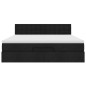 vidaXL Struttura Letto Pouf con Materasso Nero 180x200 cm in Tessuto vidaXL Struttura Letto Pouf con Materasso Nero 180x200 cm in Tessuto