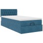 vidaXL Struttura Letto Pouf con Materasso 80x200 cm Velluto