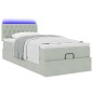 vidaXL Struttura Letto Pouf con Materasso 90x190 cm in Velluto vidaXL Struttura Letto Pouf con Materasso 90x190 cm in Velluto