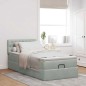 vidaXL Struttura Letto Pouf con Materasso 90x190 cm in Velluto vidaXL Struttura Letto Pouf con Materasso 90x190 cm in Velluto
