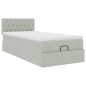vidaXL Struttura Letto Pouf con Materasso 90x190 cm in Velluto vidaXL Struttura Letto Pouf con Materasso 90x190 cm in Velluto