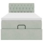 vidaXL Struttura Letto Pouf con Materasso 90x190 cm in Velluto vidaXL Struttura Letto Pouf con Materasso 90x190 cm in Velluto