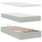 vidaXL Struttura Letto Pouf con Materasso 90x190 cm in Velluto vidaXL Struttura Letto Pouf con Materasso 90x190 cm in Velluto