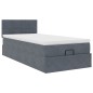 vidaXL Struttura Letto Pouf con Materasso 90x190 cm in Velluto vidaXL Struttura Letto Pouf con Materasso 90x190 cm in Velluto