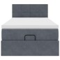vidaXL Struttura Letto Pouf con Materasso 90x190 cm in Velluto vidaXL Struttura Letto Pouf con Materasso 90x190 cm in Velluto