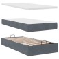 vidaXL Struttura Letto Pouf con Materasso 90x190 cm in Velluto vidaXL Struttura Letto Pouf con Materasso 90x190 cm in Velluto