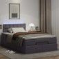 vidaXL Pouf Letto con Materassi e LED Grigio 120x190 cm Similpelle vidaXL Pouf Letto con Materassi e LED Grigio 120x190 cm Similpelle