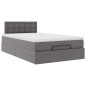 vidaXL Pouf Letto con Materassi e LED Grigio 120x190 cm Similpelle vidaXL Pouf Letto con Materassi e LED Grigio 120x190 cm Similpelle