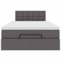 vidaXL Pouf Letto con Materassi e LED Grigio 120x190 cm Similpelle vidaXL Pouf Letto con Materassi e LED Grigio 120x190 cm Similpelle