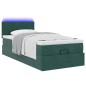 vidaXL Struttura Letto Pouf con Materasso 90x190 cm in Velluto vidaXL Struttura Letto Pouf con Materasso 90x190 cm in Velluto