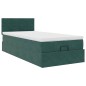 vidaXL Struttura Letto Pouf con Materasso 90x190 cm in Velluto vidaXL Struttura Letto Pouf con Materasso 90x190 cm in Velluto