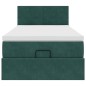 vidaXL Struttura Letto Pouf con Materasso 90x190 cm in Velluto vidaXL Struttura Letto Pouf con Materasso 90x190 cm in Velluto