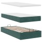 vidaXL Struttura Letto Pouf con Materasso 90x190 cm in Velluto vidaXL Struttura Letto Pouf con Materasso 90x190 cm in Velluto